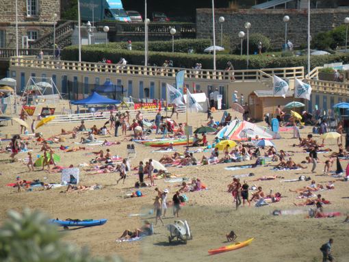  baigneurs sur la plage